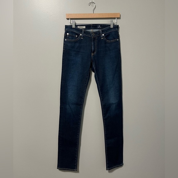 AG The Premiere Skinny Straight Dark Wash Low Rise Jeans - Picture 3 of 12